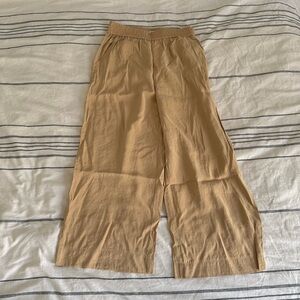 Madewell Tan Wide-Leg Pants